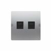 Gniazdo LAN podwójne BASIC inox KONTAKT SIMON