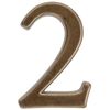 Cyfra 2 wys. 5 cm metalowa brązowa