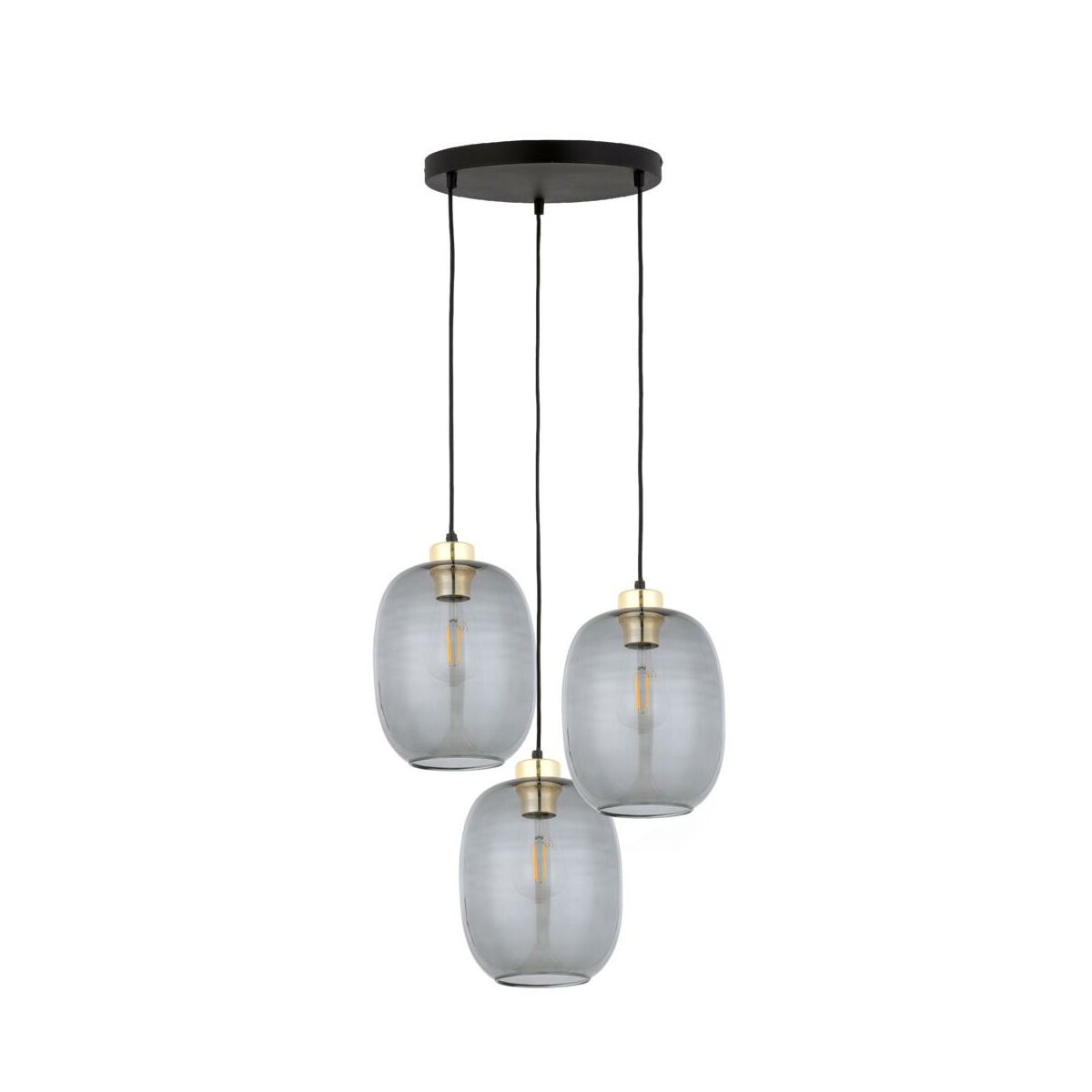 Lampa wisząca Delta szara 3 x E27 Tk Lighting