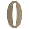 Cyfra 0 wys. 5 cm PVC srebrna