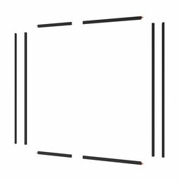 Profile kabiny prysznicowej prostokątnej czarne Easy 90 X 70 X 190 Sensea