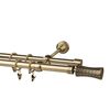 Karnisz PRADO JARIS 240 cm podwójny antyczne złoto 19/16 mm metalowy