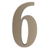 Cyfra 6/9 wys. 5 cm PVC srebrna