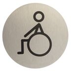 Znak informacyjny 'WC niepełnosprawny' 7.5x7.5 cm