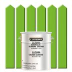 Lazura do drewna DEKORACJA I OCHRONA DREWNA 5 l Zielony słoneczny LUXENS