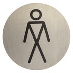 Znak informacyjny 'WC męskie' 7.5x7.5 cm