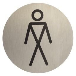 Znak informacyjny 'WC męskie' 7.5x7.5 cm