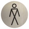 Znak informacyjny WC MĘSKIE STAL NIERDZEWNA