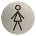 Znak informacyjny 'WC damskie' 7.5x7.5 cm