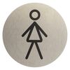 Znak informacyjny WC DAMSKIE STAL NIERDZEWNA