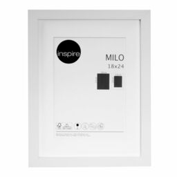 Ramka na zdjęcia Milo 18 x 24 cm biała MDF Inspire