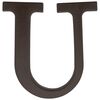 Litera U wys. 9 cm PVC brązowa