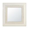 Lustro kwadratowe 970763 białe 30 x 30 cm w drewnianej ramie