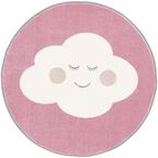 Dywan dziecięcy Cloud różowy okrągły śr. 80 cm