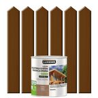 Lazura do drewna DŁUGOTRWAŁA OCHRONA I DEKORACJA DREWNA 0.75 l Orzech ciemny LUXENS