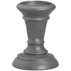 Świecznik ceramiczny na świecę stołową wys. 9.5 cm grafitowy