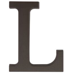 Litera L wys.9 cm plastikowa brązowa