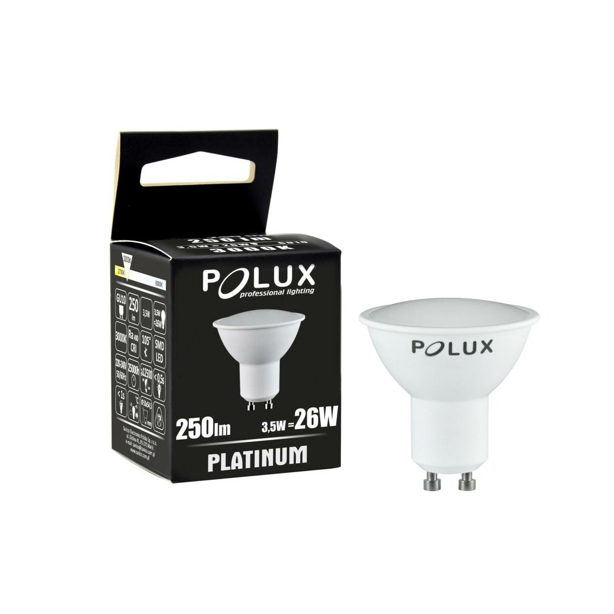 Żarówka LED GU10 Platinum Polux