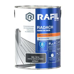 Farba na dach RADACH 5 l RAL-7016 Szary antracytowy RAFIL