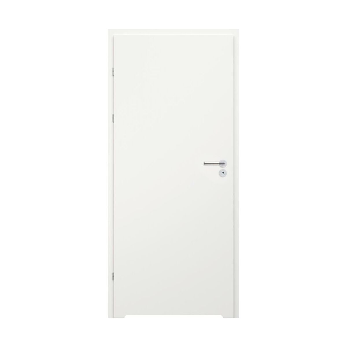 Drzwi wewnętrzne lakierowane łazienkowe pełne z podcięciem wentylacyjnym Kesa białe 60 lewe Classen
