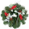 Wianek świąteczny z jarzębiną i szyszkami 40 cm zielony