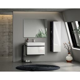 Lustro bez oświetlenia rama aluminium SOLE 100 x 80 VENTI