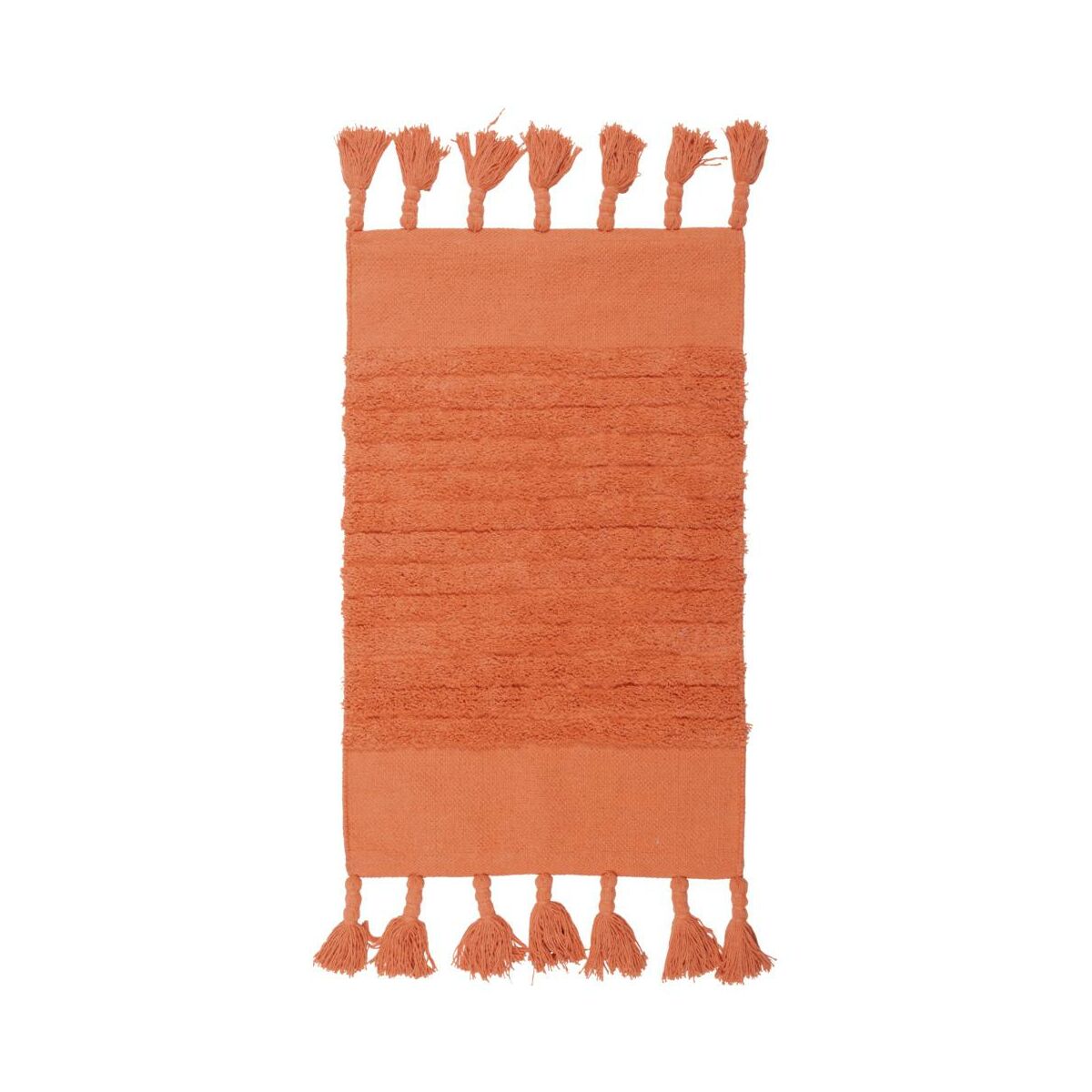 Dywan z frędzlami bawełniany Bali terra pomarańczowy 70 x 140 cm