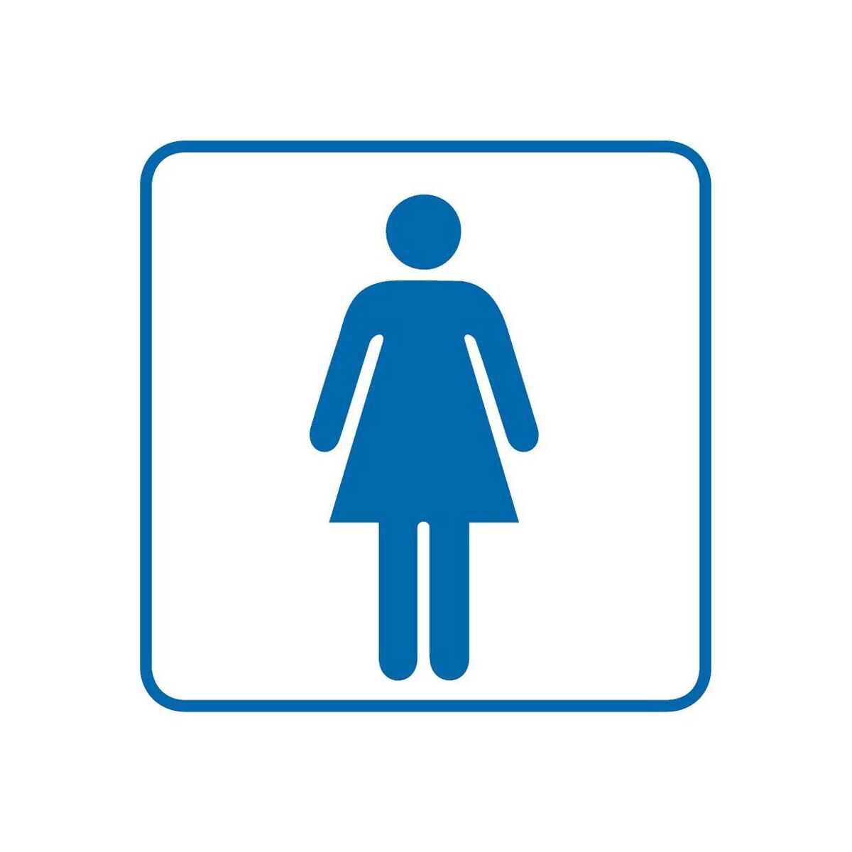Znak informacyjny 'WC damskie' 14.8x14.8 cm