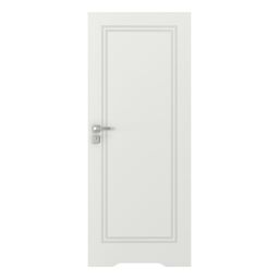 Drzwi wewnętrzne bezprzylgowe łazienkowe z podcięciem wentylacyjnym Vector U Białe 90 Prawe Porta