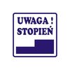 Znak informacyjny UWAGA STOPIEŃ