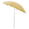 Parasol plażowy 180 cm żółto-biały w paski