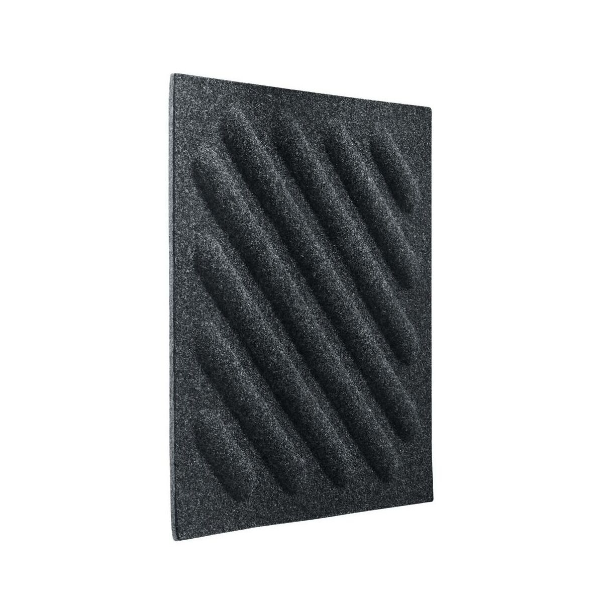 Panel ścienny 3D akustyczny filcowy dekoracyjny 30x30 cm Kwadrat z paskami skośnymi czarny