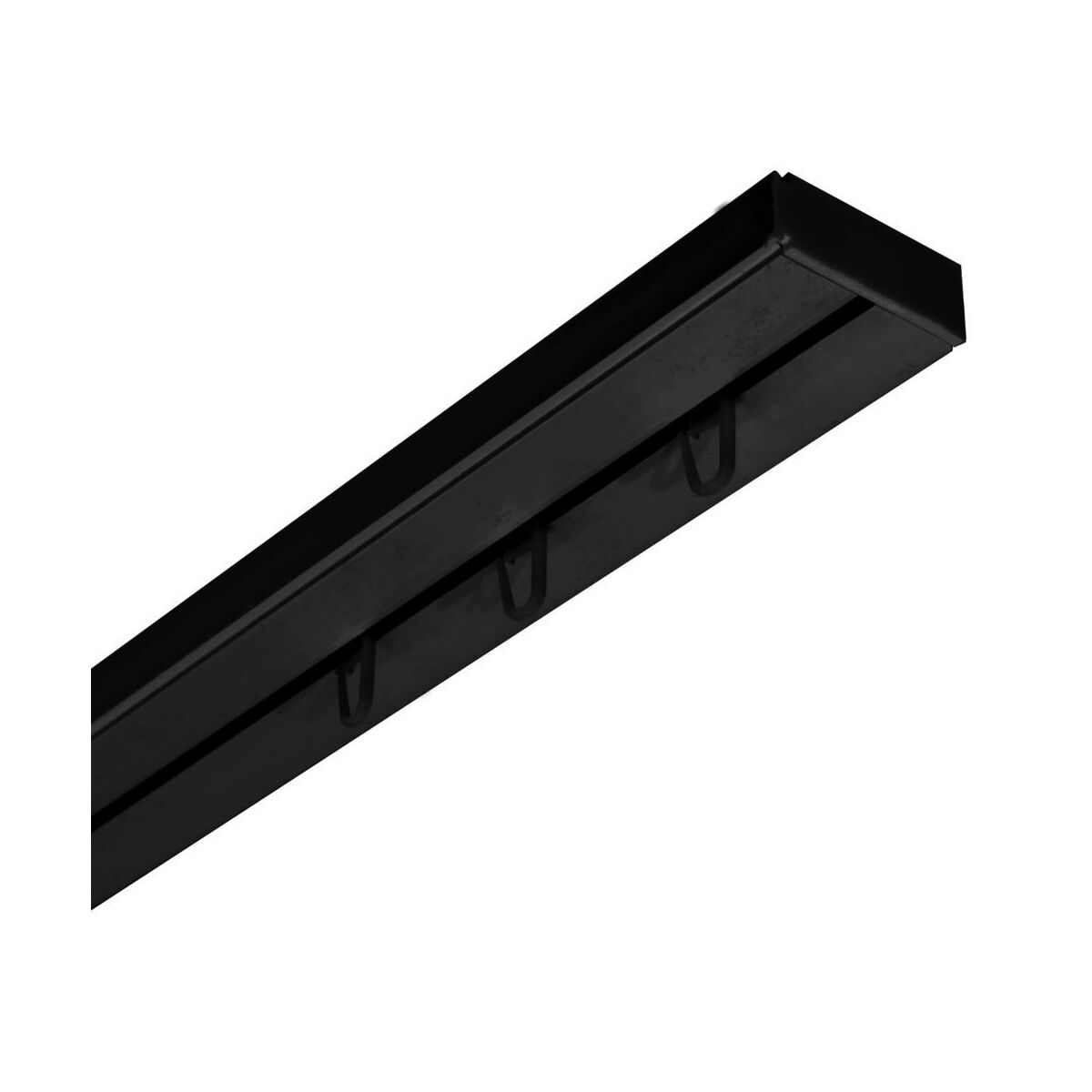 Szyna sufitowa 1-torowa czarna 120 cm z akcesoriami PVC
