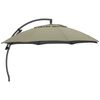 Parasol ogrodowy 375 cm z lampą EASY SUN beżowy okrągły