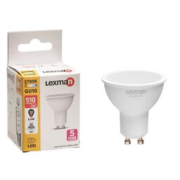 Żarówka LED GU10 5,4 W = 50 W 510 lm Ciepła biel Lexman
