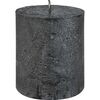 Świeca pieńkowa Rustic Metallic antracyt wys. 8 cm Bolsius