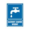 Znak informacyjny GŁÓWNY ZAWÓR WODNY