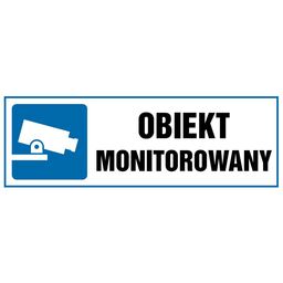 Znak informacyjny 'Obiekt monitorowany' 10.5x29.7 cm
