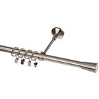 Karnisz pojedynczy SYCYLIA nikiel 160 cm 20 mm metalowy