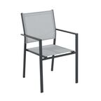 Krzesło ogrodowe Girona 54.9x87 stalowe szare