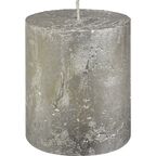 Świeca pieńkowa Rustic Metallic szampańska wys. 8 cm Bolsius