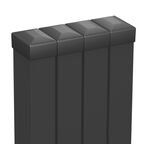 Słupek ogrodzeniowy 6 x 4 x 200 cm 4 szt. antracytowy POLARGOS