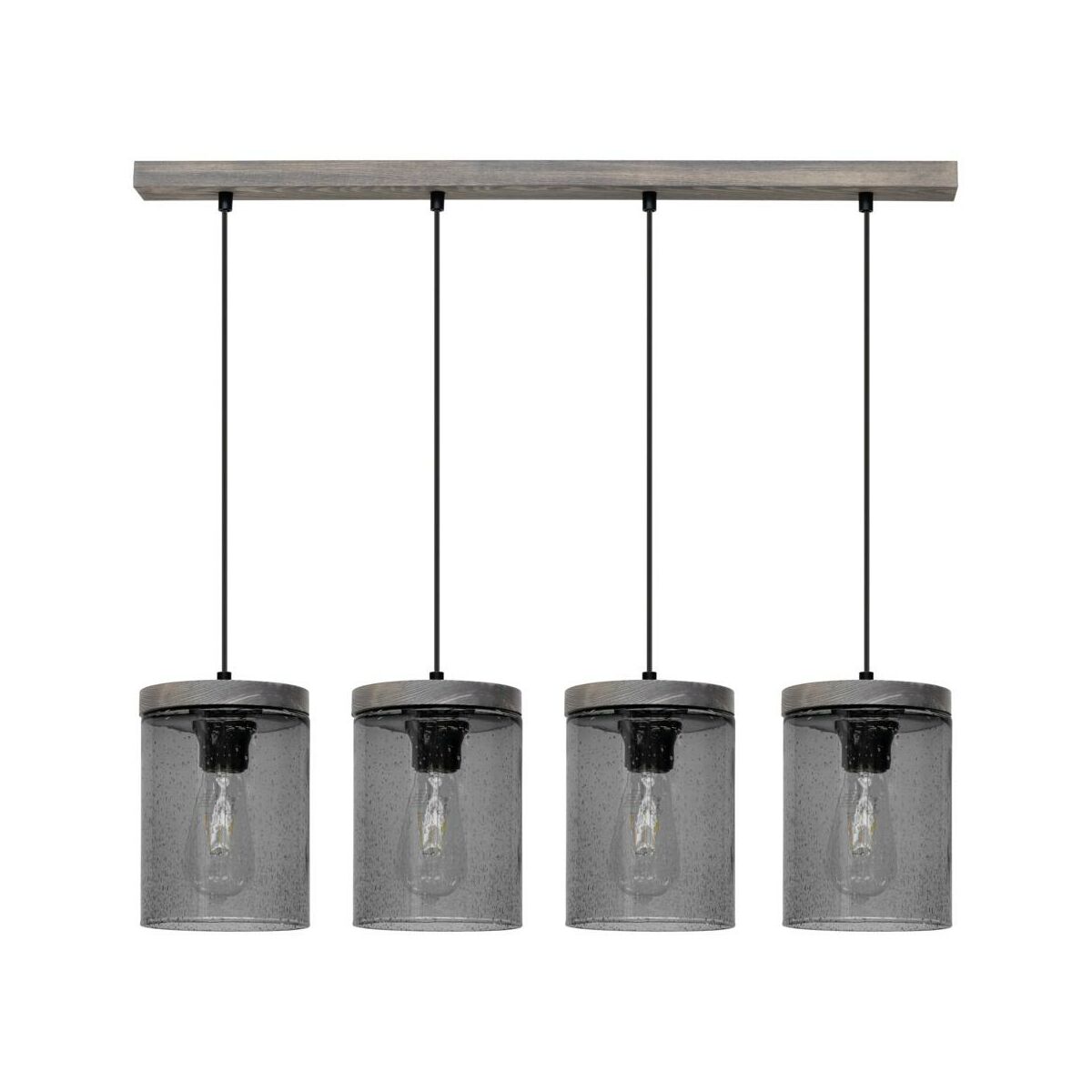 Lampa wisząca Monsun drewniana szara 4 x E27 Spot-Light