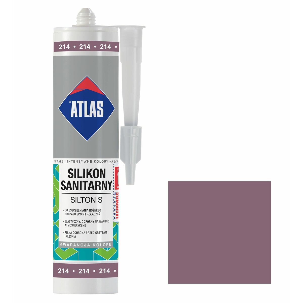Silikon sanitarny  214 280 ml Wrzosowy Atlas