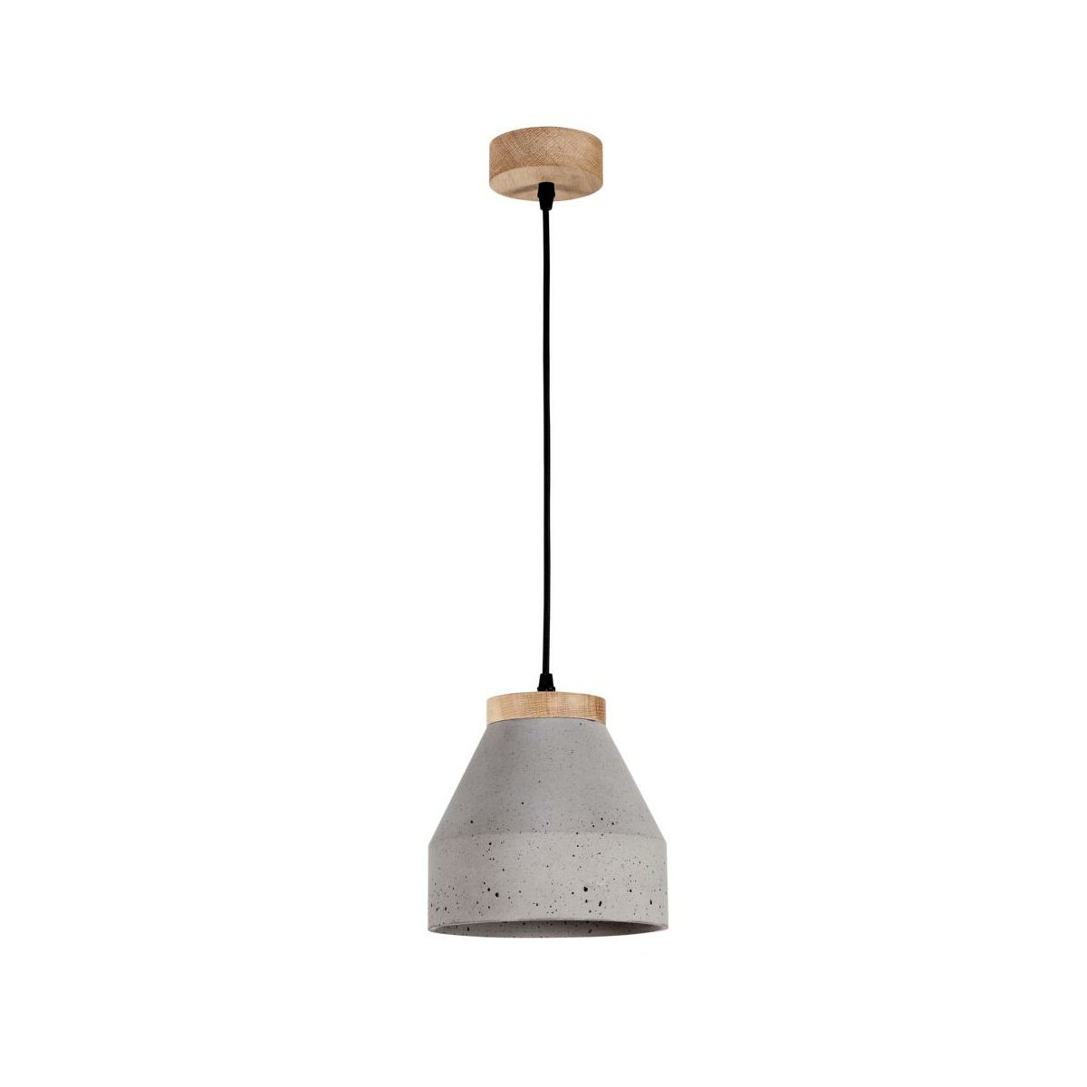 Lampa wisząca Tristan beton z drewnem E27 Spot-Light