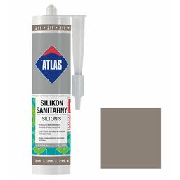 Silikon sanitarny  211 280 ml Cementowy Atlas