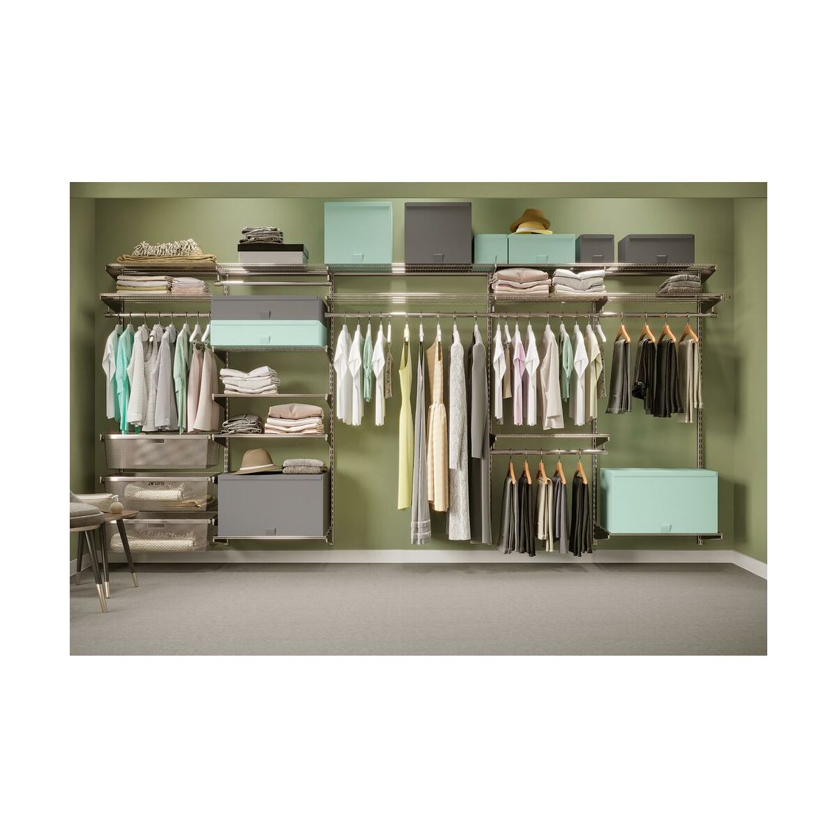 Pudełko Spaceo Home XL laguna 51 l 56 x 56 x 16.5 cm Spaceo