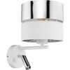 Kinkiet Hilton biało-srebrny E27 + LED TK Lighting