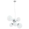 Lampa wisząca Era biała z chromem 6 x E27 Prezent