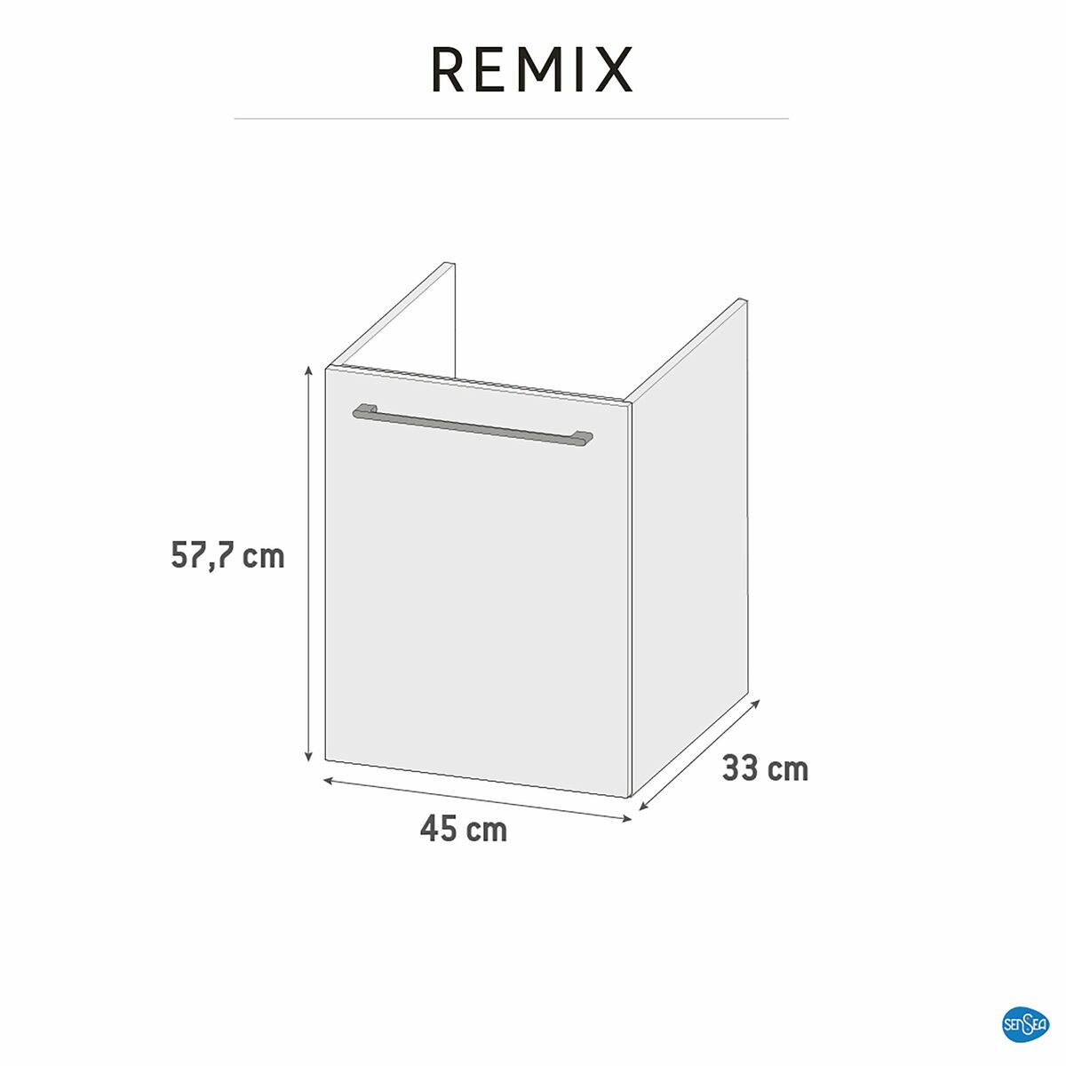 Szafka pod umywalkę Remix 45 x 58 x 33 Sensea